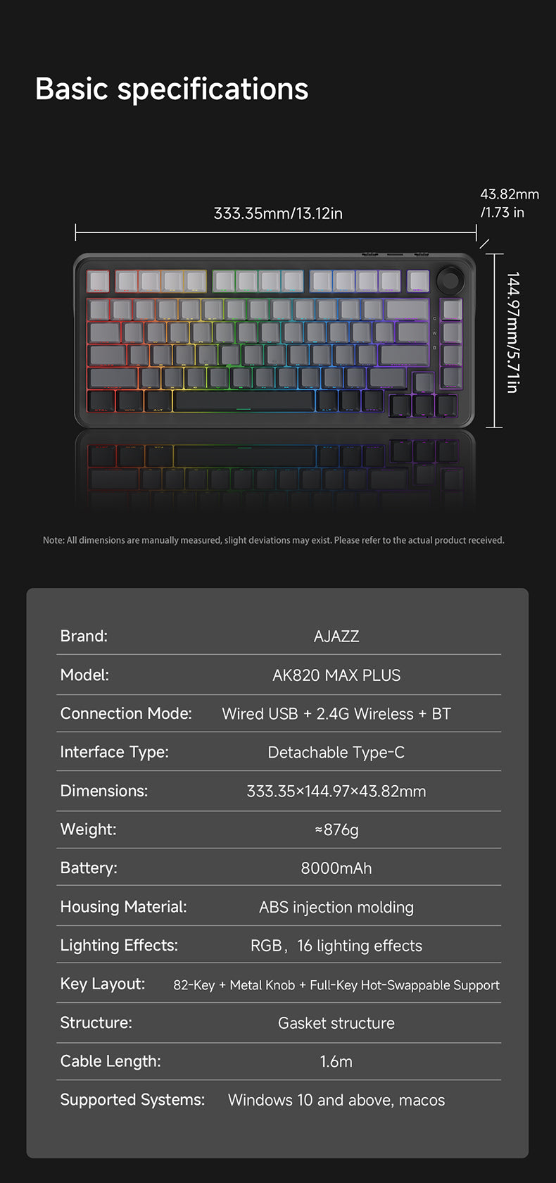 AJAZZ AK820 MAX PLUS